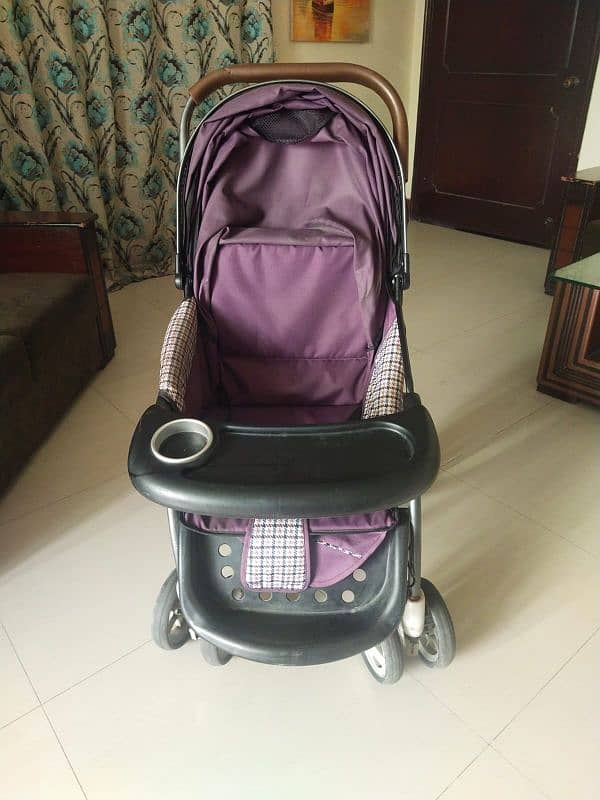 purple colored pram 1