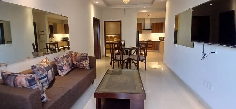 Double Terrace New Luxury Furnished 2 Bed Residential Apartment Available For Rent Near DHA Phase 4 5