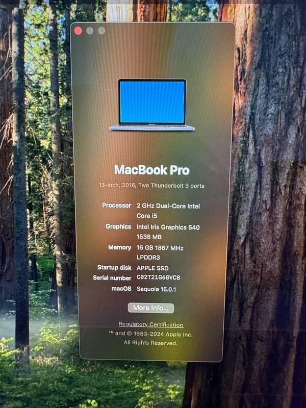 MacBook Pro 2016 13 inches 16/256 4