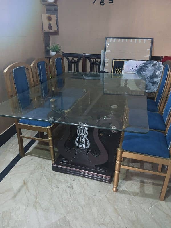 Dinning table | 8 seater dinning | glasstop dinning table for sale 2