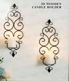 2 pc wall decoration piece and candle holders 0