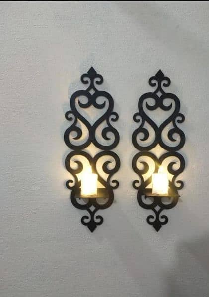 2 pc wall decoration piece and candle holders 5