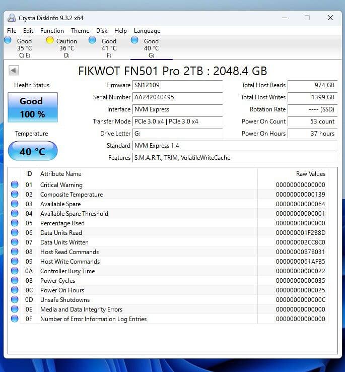 Fikwot fn501 pro 2tb nvme M. 2 2280 PCIe Gen3 x4 ssd Gaming mouse 3