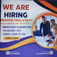 we are hiring marketing staff