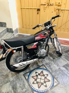 HONDA 125 (BLACK) 2024 MODEL WITH GOLDEN NUMBER 5555