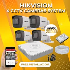 4 HIKVISION CCTV Camera Package Full HD 2-MP 0