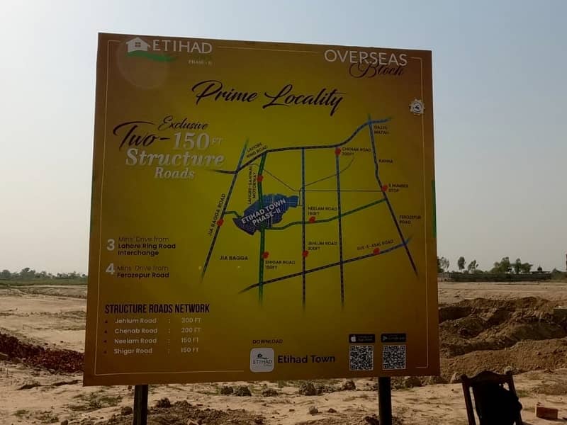 3 Marla Residential Plots LDA Approved For Sale On 3 Years Installments In Overseas Block Etihad Town Phase 2 Lahore 18