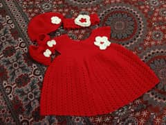 Baby girl handmade crochet set