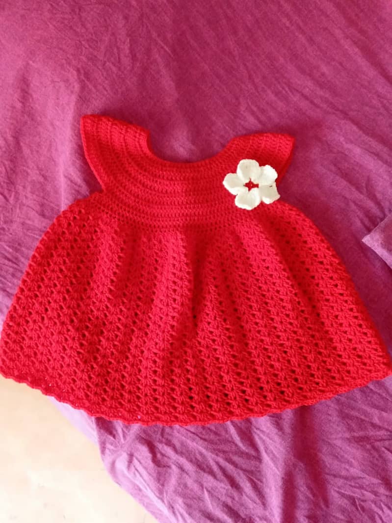 Baby girl handmade crochet set 1