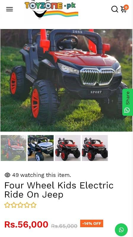 Kids Electric Jeep 4×4 Large Size 4