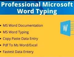 Urdu and English Typing Service