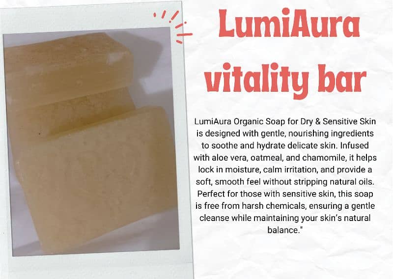 LumiAura organic soap for skin health 1