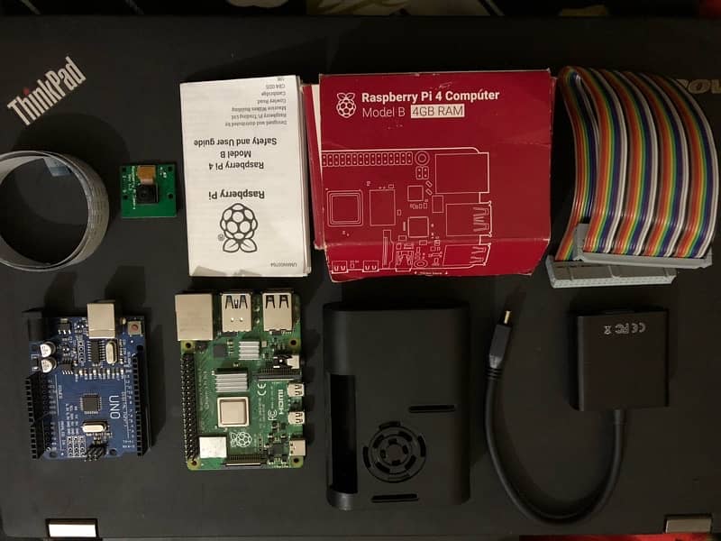 Raspberry pi 4B 4gb with caseing, pi camera ,Arduino UNO( 7 piece Kit) 10