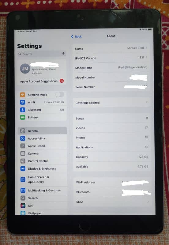 Ipad 8th generation (128GB) 1