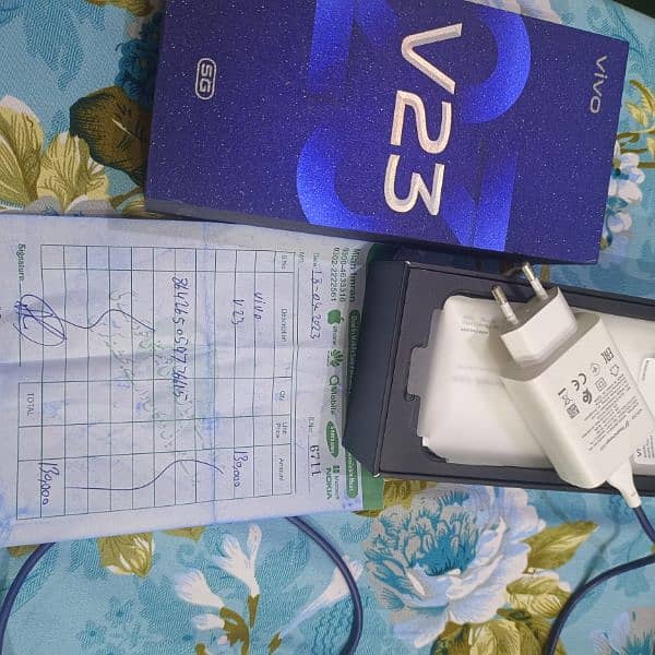 vivo 23 5g phone with box and original adopter charger 5