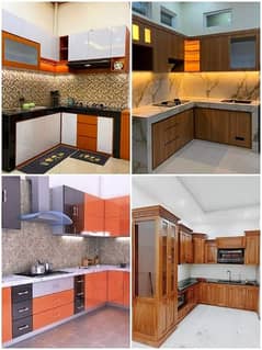 kitchen cabinet and granite marble