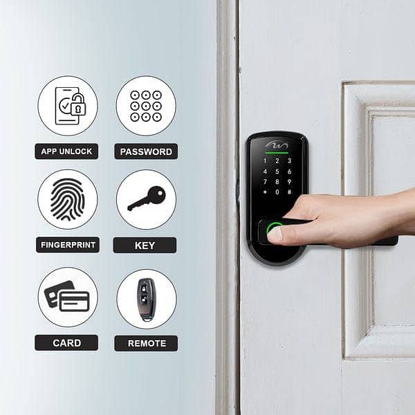 electric access control lock smart life tuya room main door lock card 2