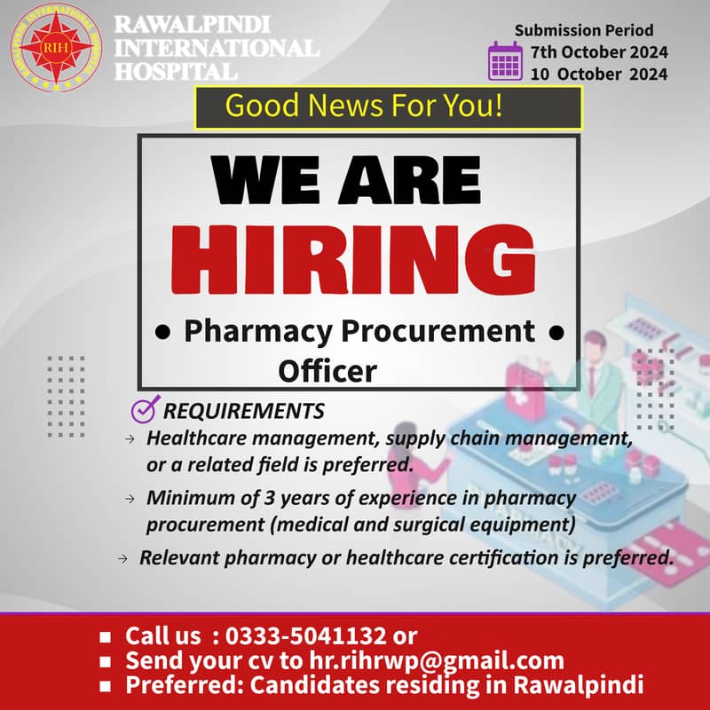 Pharmacy Procurement Officer 0