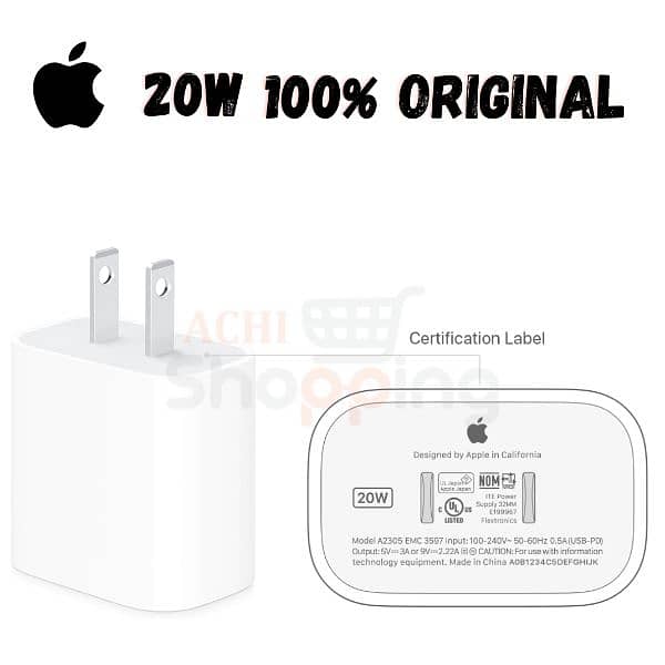 Iphone 20W Brand New PD Charger 100% original company Stock 0