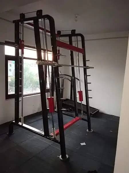 Dual Smith machine|Cross over| Functional trainer|Comercial Gym Setup 6