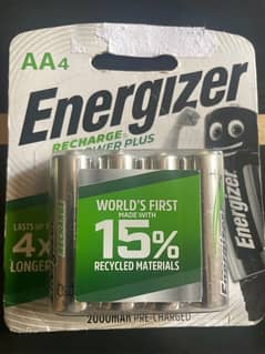 Box pack Rechargeable Batteries Energizer