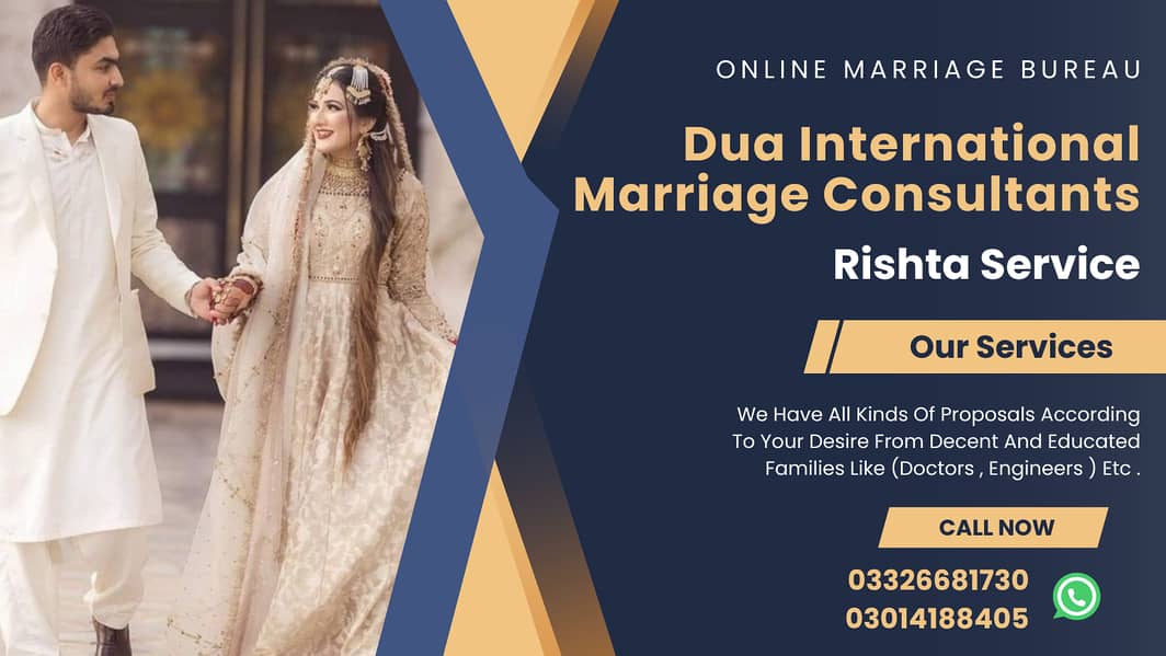 Marriage Bureau Services / Abroad Proposals / Online Rishta service 0