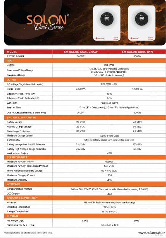 solar max 6kw hybrid inverters 1