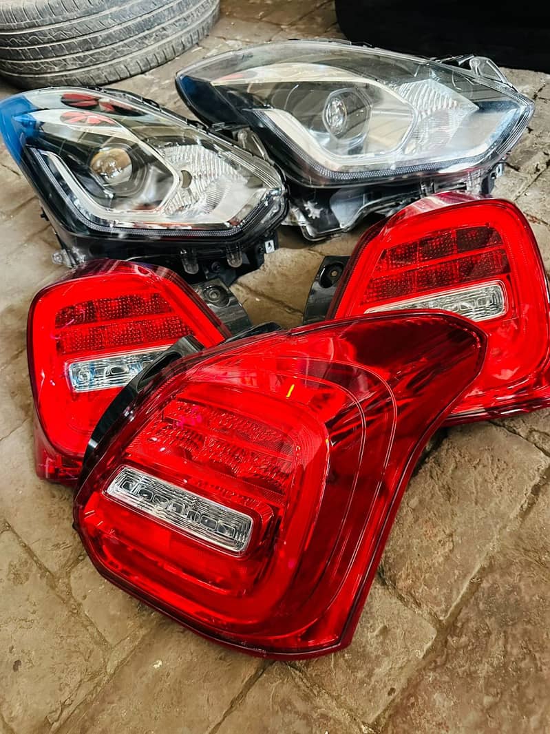 Suzuki Swift GLX GL CVT Headlights Rearlights Bumpers Doors Diggi Rim 0