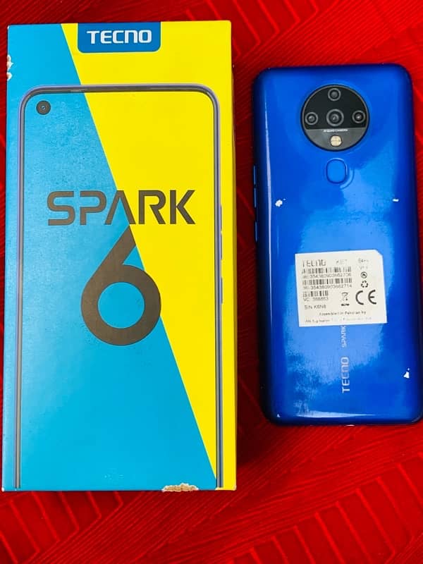 tecno spark 6 4gb 64gb pta approved 2