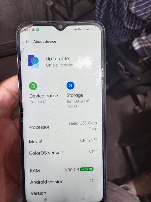 oppo A17 6+4/128 gb 3