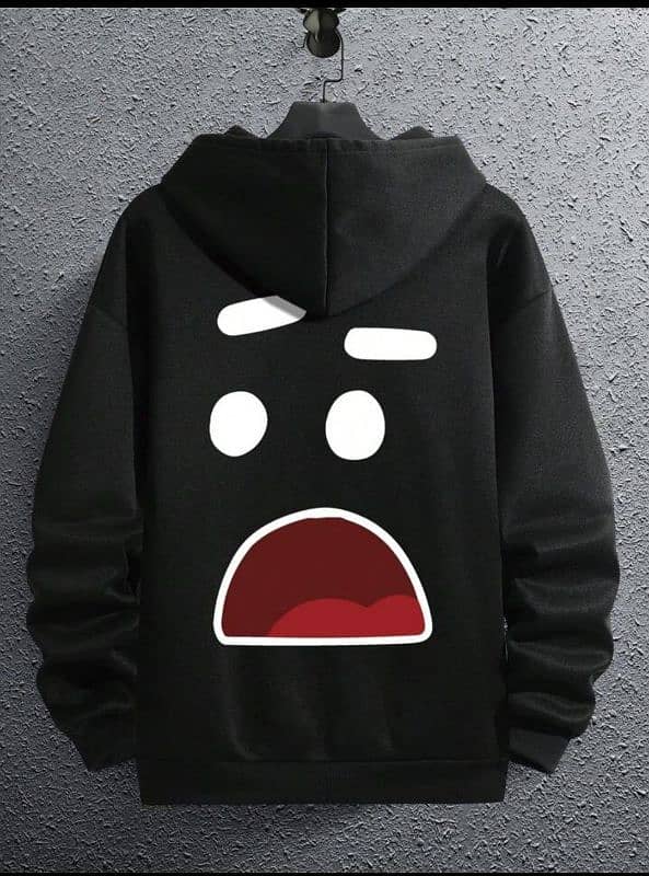 Fleece plain Hoodie 1