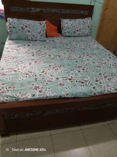 Double Bed with Spring Mattress