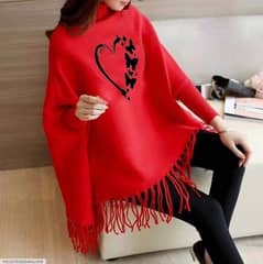 women's fleece printerd ponchos cape shawls