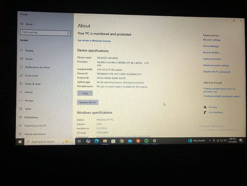 Lenovo i3 4th generation. . 4/128 gb with original charger 4