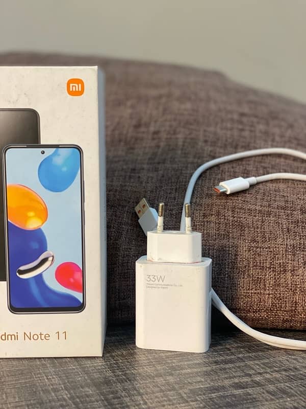 Xiaomi Redmi Note 11 6+2/128 with Box + Redmi Original 33W charger 5