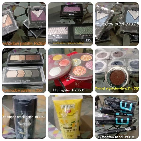 All makeup products available 12