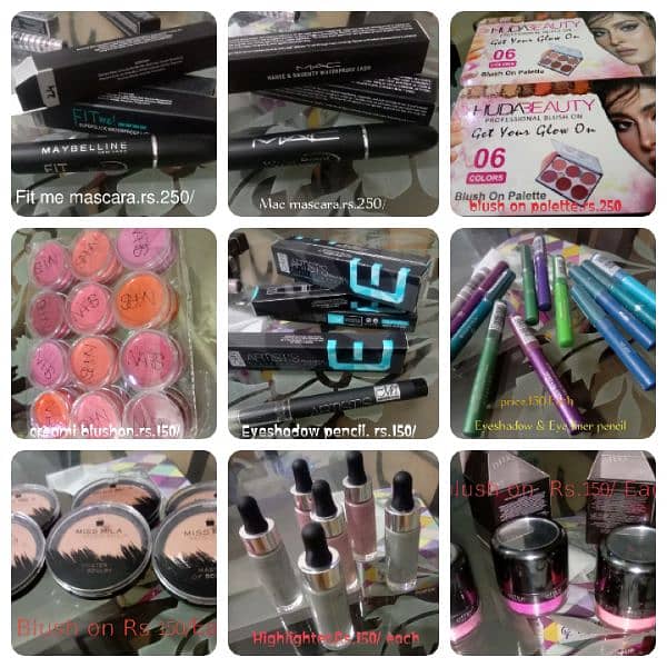 All makeup products available 14