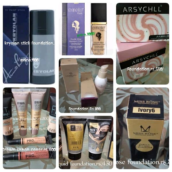 All makeup products available 19