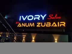 Backlit Sign board 3D sign board neon sign Wooden 3D Signs in karachi