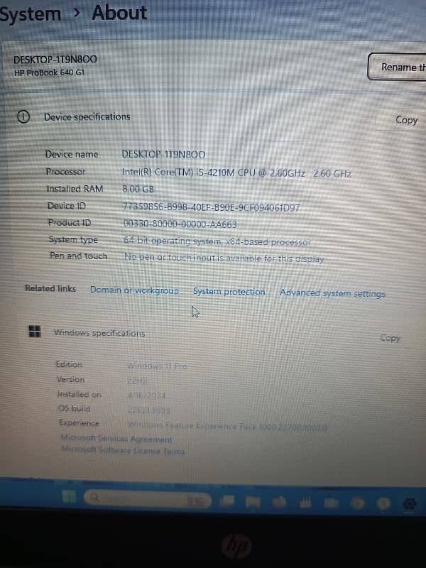 hp laptop core i5 genuine machine 8/256gb ssd brand new condition 4