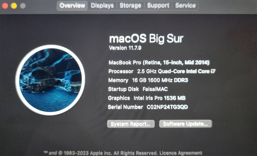 Macbook Pro mid 2014 1