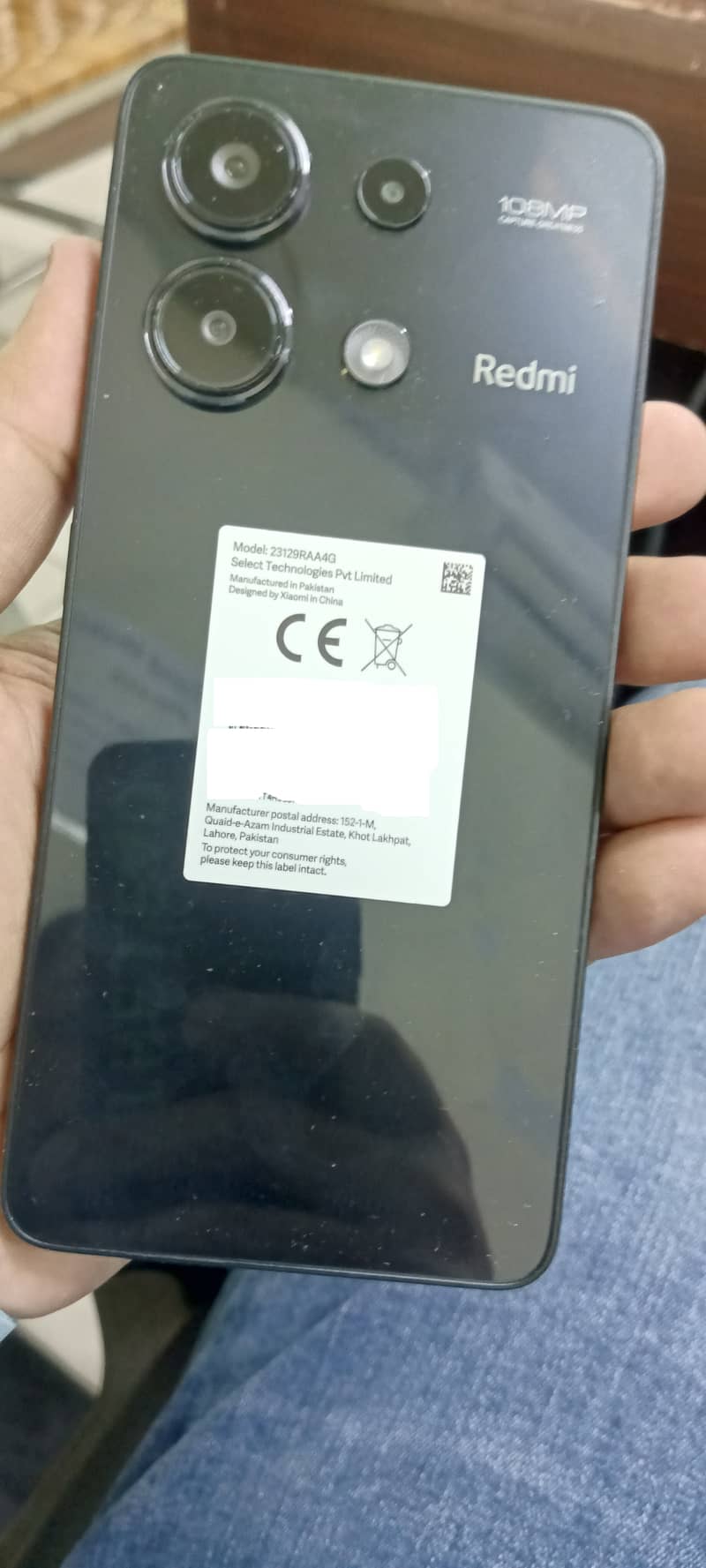 Xiaomi Redmi Note 13 ; 16GB(8GB extendable) RAM, 256GB ROM 8