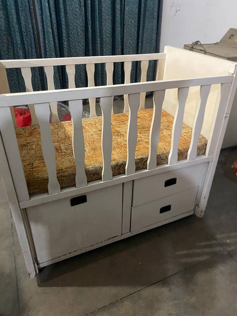 Wooden baby cot 1