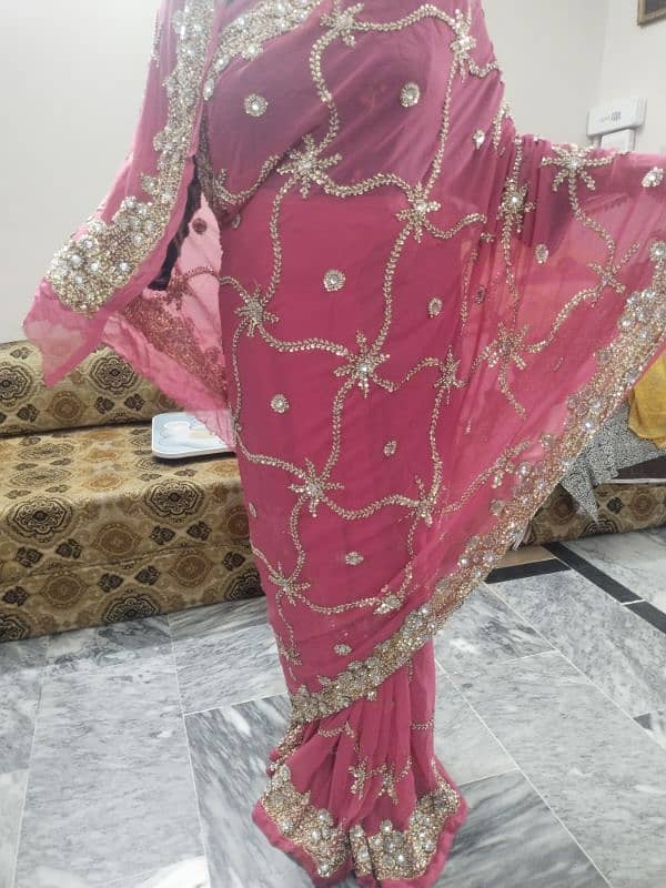 Tea Pink color Saree complete 0