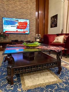 pure wooden centre table and 2 side tables