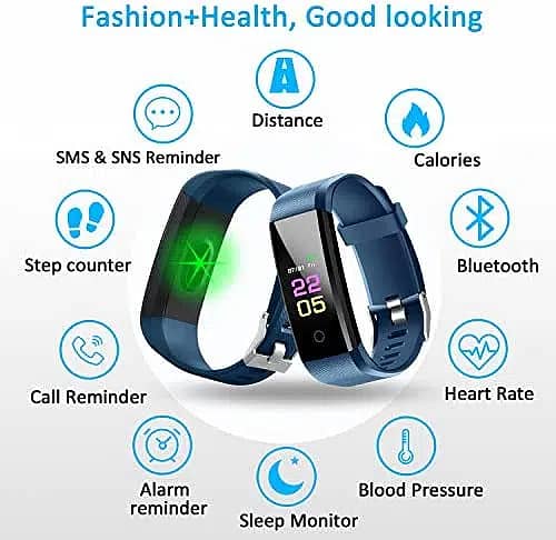 OumuEle Heart & Blood Pressure Monitor Digital Watch Fitness Tracker 0