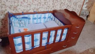 Baby Bed, Baby Cot, Large Wooden Sheet, Baby Cot With Side Cupboard,