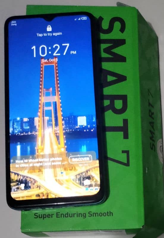 Infinix smart 7 4/64 available with Box Charger 0