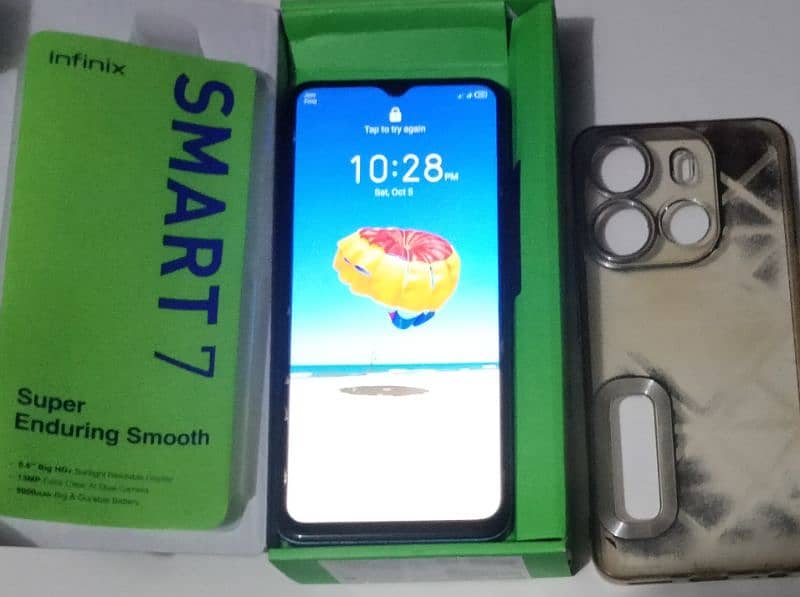 Infinix smart 7 4/64 available with Box Charger 7