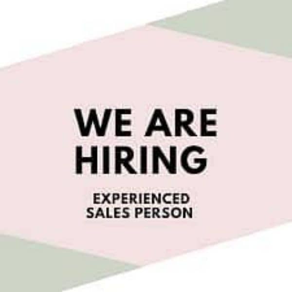 Sales person required for phone accessories shop 0